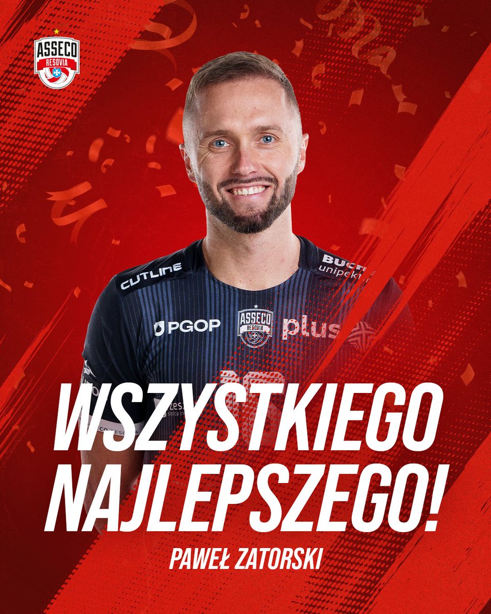AssecoResovia's tweet photo. Urodziny obchodzi dziś Paweł Zatorski! 🎂

Życzymy dużo zdrowia, nieustającej energii do działania oraz kolejnych sukcesów sportowych. Niech każdy dzień przynosi powody do radości, a nadchodzący sezon będzie pełen wyjątkowych momentów 🥳 https://t.co/as5TM9Gso2