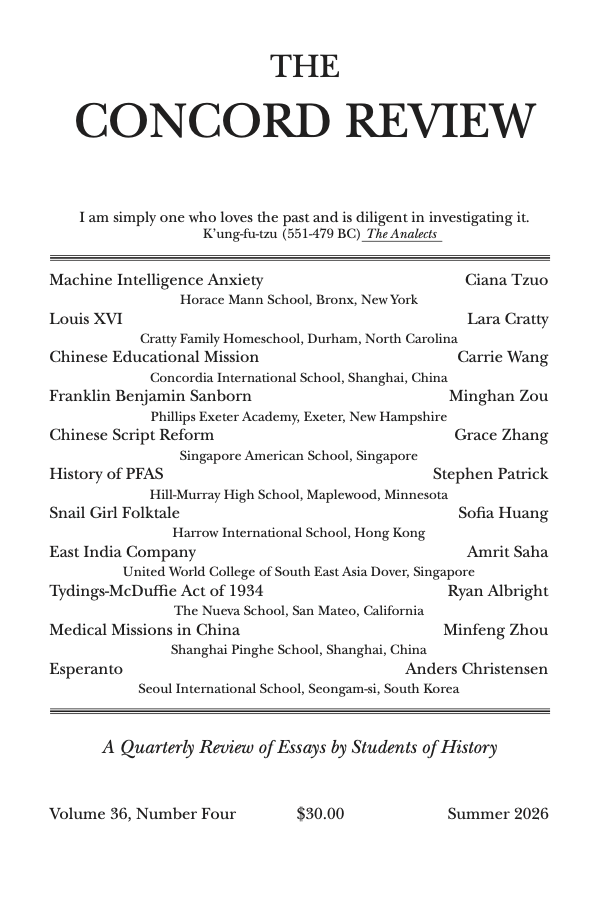 historyed's tweet photo. Looking to inspire a high school student you know to get more interested in history this summer? Subscribe to The Concord Review, since 1987 the only quarterly journal in the world for the history essays of high school students. 

Find out more at https://t.co/AiTJAd0O8d https://t.co/8ihuM2MsrA