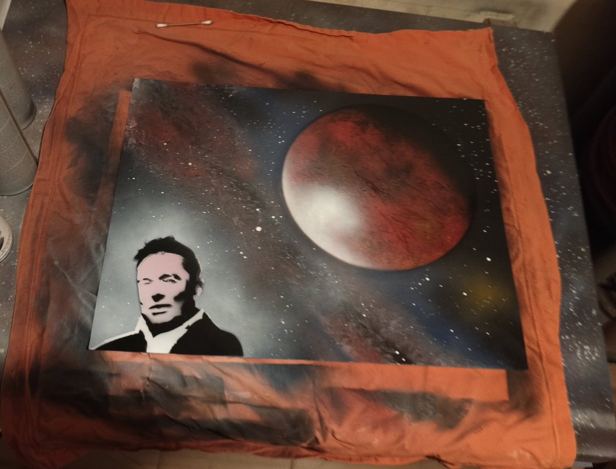 PascalCid's tweet photo. Coming Soon le rêve impossible d' @elonmusk en spray paint : Coloniser Mars. https://t.co/PZOf4L8fGN