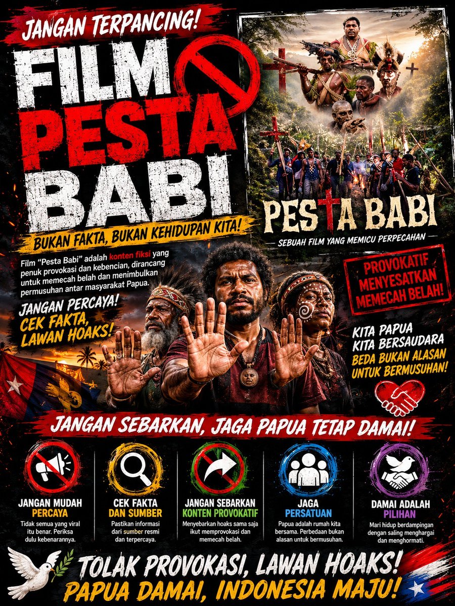 abil1219797's tweet photo. FILM PESTA BABI BANYAK HOAKS!!!

1 Suro Budiman #WUTheSeriesEP7 #GMMTVOuting2026 Firaun Buy Indonesia WILLIAMEST DAYDRIFT DEWTEE MOMENTS LOADING SKYNANI CHILL TOGETHER PERTHSANTA ESCAPE OUTING #PencapaianPenegakanHukum https://t.co/MCTC1KKwQ6