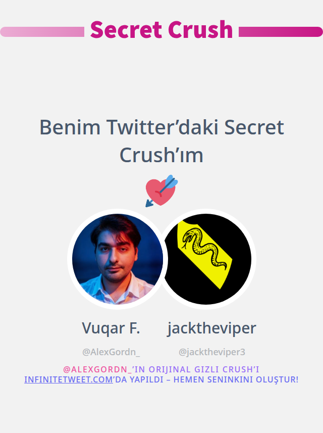 AlexGordn_'s tweet photo. Benim Twitter’daki Secret Crush’ım @jacktheviper3

➡️ https://t.co/mk6BedZ3V9 https://t.co/lSNYpO2uqZ
