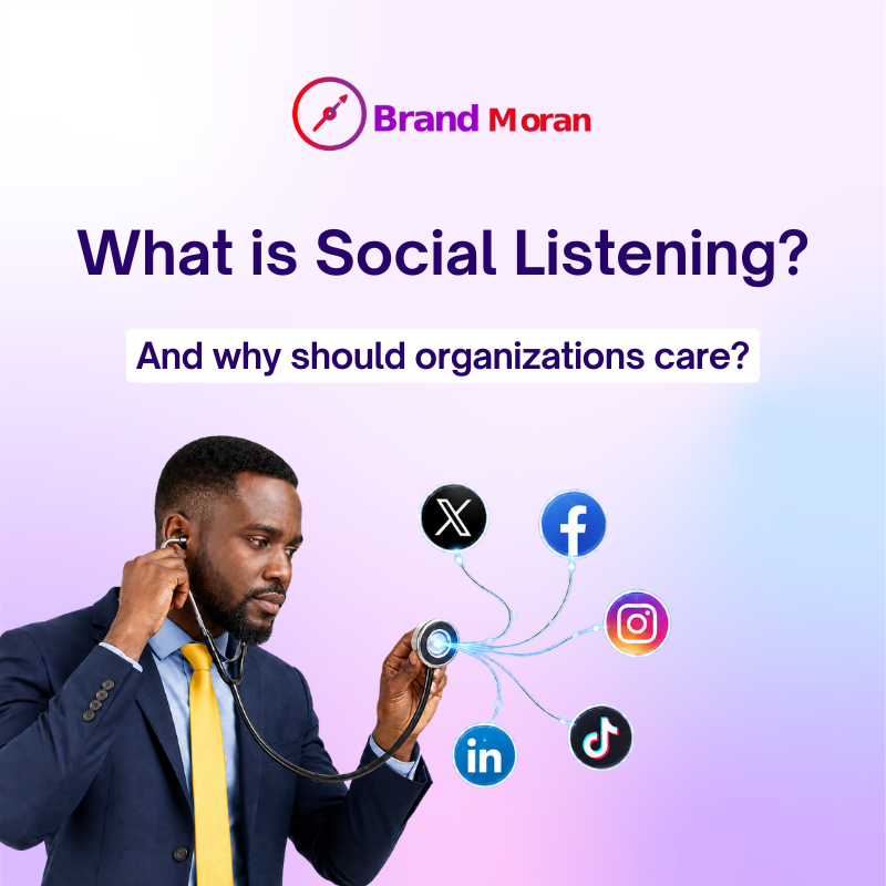 BrandmoranKE's tweet photo. What is Social Listening?
People are already talking about your organization online.

The question is: Are you listening?

Social listening helps organizations track conversations about:
✓ Brands
✓ Campaigns
✓ Competitors
✓ Industry trends
✓ Public issues

🧵👇

#SocialListening #BrandMonitoring