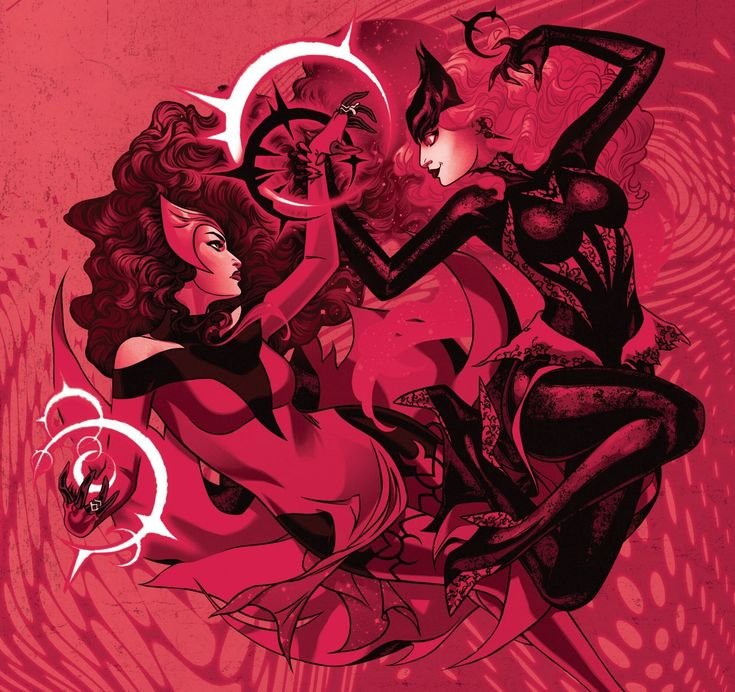 TherealWisdom__'s tweet photo. Me &amp; My alter ego ❤️😈

This art is PURE CHAOSSSSS! 
#HexSpoilers https://t.co/ZYXg5rMnDD
