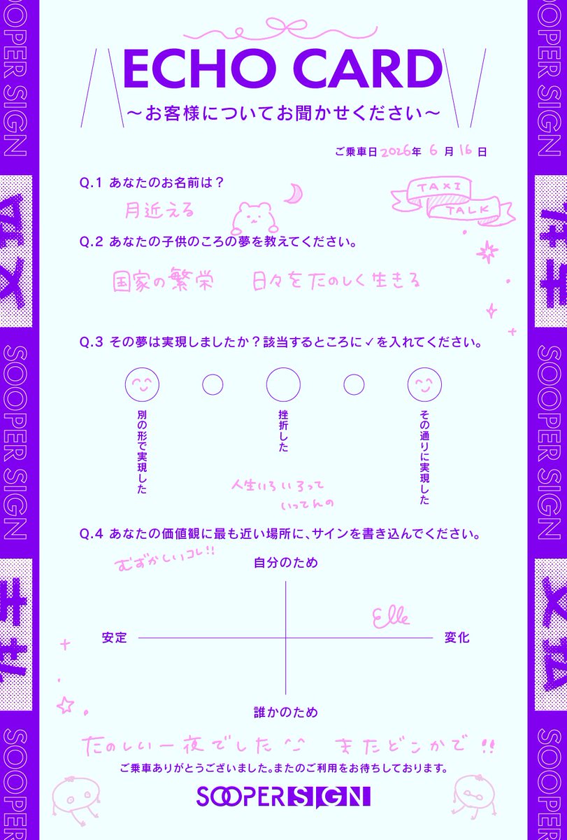 _elle_moon's tweet photo. 🚕タクシートークRPG 🖇 SOOPER SIGN

🤍KP運転手  籠目とまと
🤍PL乗客  沈み缶 , 月近える

通過しました～❕❕夜の道走り抜けたよ～❕❕
会話を、した💭 https://t.co/r0n4EW6g0G