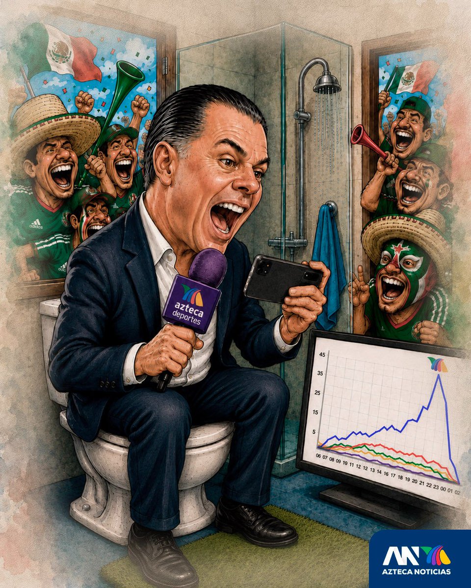 AztecaNoticias's tweet photo. No importa si narran desde el baño, la cocina o el estadio⁣
⁣
@martinolimx, @GarciaPosti y Jorge Campos siguen demostrando por qué son los reyes del rating en @AztecaDeportes.⁣
⁣
Con estilo único, humor sin filtro y una química inigualable, han convertido cada transmisión en un espectáculo que millones prefieren ver en TV @Azteca.⁣
⁣
Porque cuando ellos narran… el futbol se vive distinto.⁣