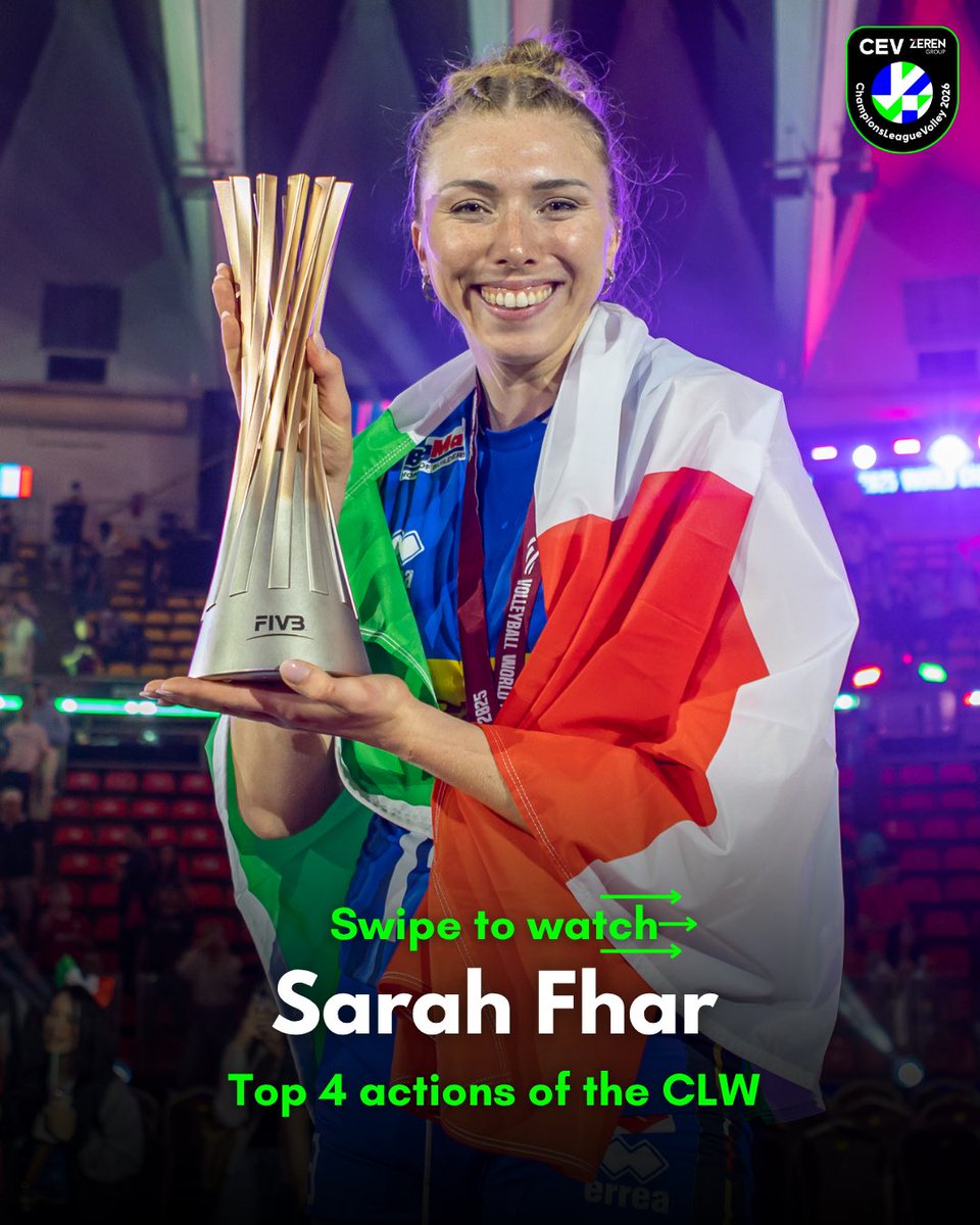 CEVolleyballITA's tweet photo. Sarah Fahr torna in Nazionale per la week 2 di VNL 💙
In attesa di rivederla, riviviamo le emozioni della #CLW 🔥
#CEV #CLW #Championsleague #volley https://t.co/asHkMCyr4r