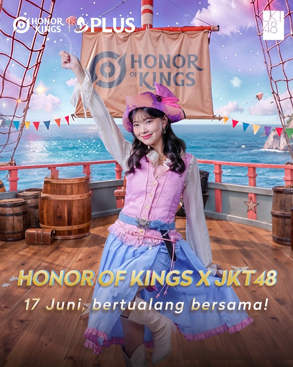 Symfiony's tweet photo. Honor of Kings X JKT48

Fiony as a pirate  🏴‍☠️🦜

#HOK #HonorofKings #TheGrandVenture https://t.co/O6iduMiZmy
