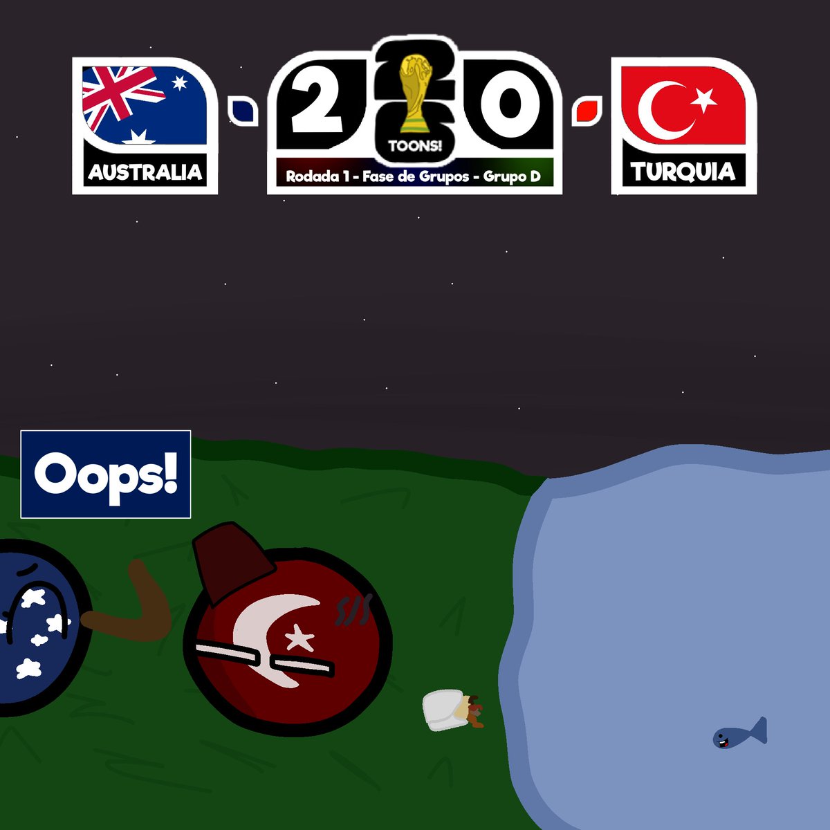 FutToons_'s tweet photo. 🇺🇸🇲🇽🇨🇦 Copa do Mundo 2026
Rodada 1 - Fase de Grupos - Grupo D
🇦🇺 Australia 2-0 Turquia 🇹🇷 https://t.co/00b8dkF7PR