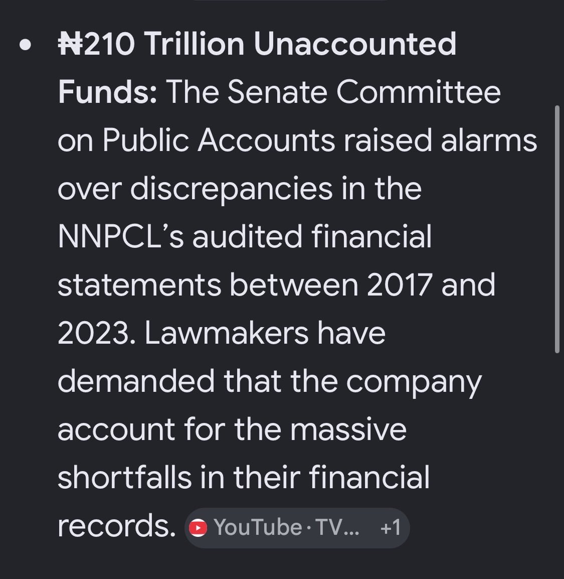 Deholu01's tweet photo. @StudiosStt79434 @Jack_ng01 @Nero365 If they tell you Nigerian have money you guys won’t believe.   

Auditors firm said 210 trillion is unaccounted for in 7years and you said it is not possible. Do you guys know better than them or why did the senate fails to probe it. https://t.co/wtsw2NUvga