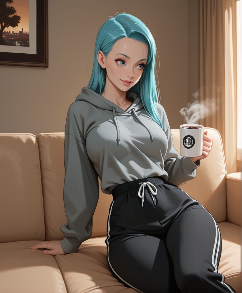 Lewdjo69's tweet photo. ☕ Bulma Is Taking It Easy This Morning

No world-ending threats.
No dragon balls to chase.
No lab explosions.
Just a quiet morning…
warm coffee…
and a little peace while it lasts. 💗
Something tells us she’ll be back to changing the world soon.

#Bulma #DragonBall #AIArt #Lewdjo69