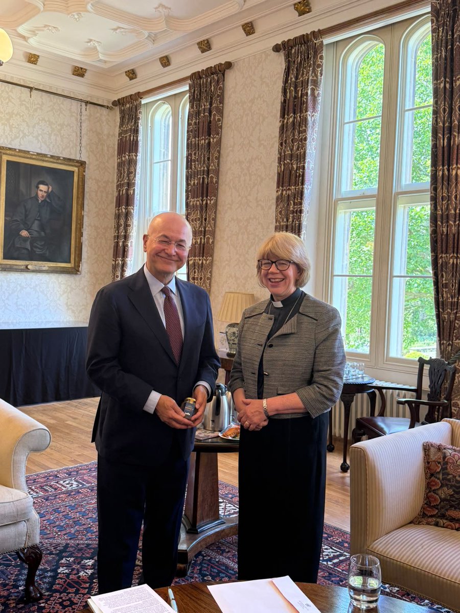 BarhamSalih's tweet photo. Honored to meet @ArchbishopSarah at a time of ongoing forced displacement and polarised debate. Faith leadership is key to advancing dignity and action. As we mark 75 years of the 1951 Convention, we must work together on safety and solutions for refugees to rebuild their lives. https://t.co/tsR7SVFS6W