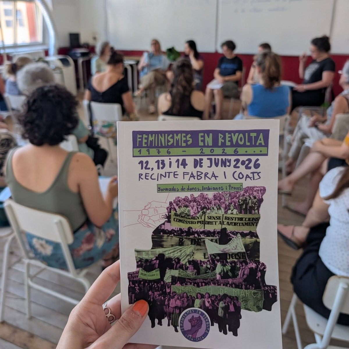 HeliaDones's tweet photo. Aquest cap de setmana hem participat a les #jornadesfeministes26 compartint experiències, aprenentatges i reptes per abordar les violències masclistes i continuar teixint xarxa, memòria i futur feminista. Gràcies a totes per fer-ho possible! 💪🏾🫂❤️‍🔥 #FeminismesenRevolta https://t.co/wc14BbKqgG
