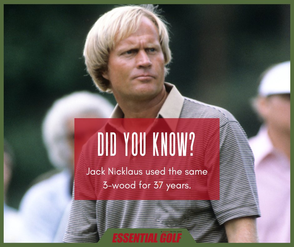 _essentialgolf's tweet photo. Between 1958 to 1995, Nicklaus only had his MacGregor Tommy Armour 3-wood regripped once, in 1983. It saw him through 73 PGA Tour victories, including 18 major championships.

📸: Dreamstime https://t.co/agric9hnEK