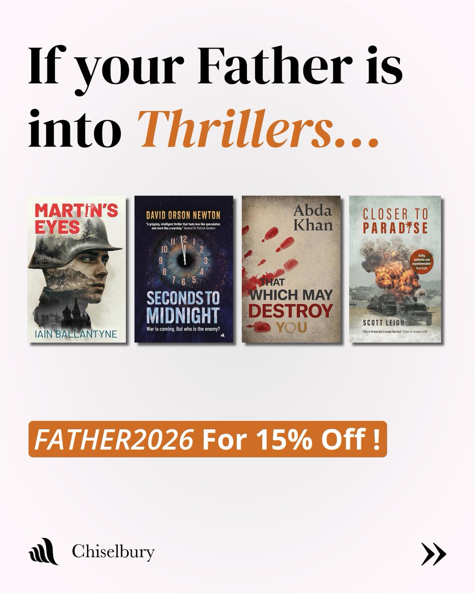 chiselbury's tweet photo. Father's Day is coming.
If your dad loves history, sport, espionage, military adventure or remarkable true stories, we've got the perfect gift.
Use code FATHER2026 for 15% off.
Browse the collection: https://t.co/YVaGKKKs9v
#FathersDay #BooksForDad #HistoryBooks @Jimmy_Burns @HistoryBowsh @MichaelRPayne1
