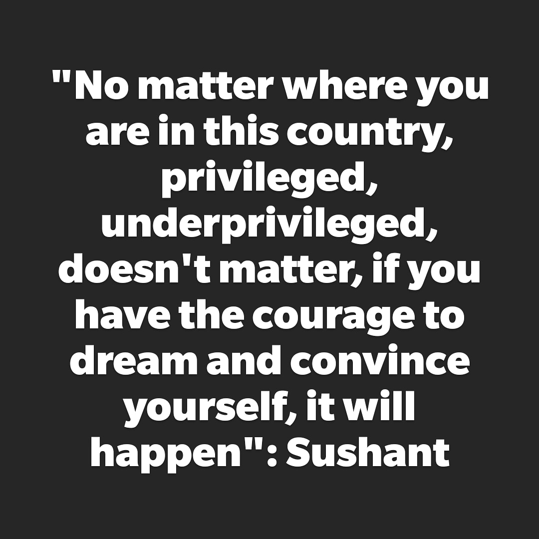 Chatarpatarr's tweet photo. Dear Sushant 💌

Thanks 4 showing us no dream is 2 big 2 achieve.

No matter where u are in this country, privileged, underprivileged, doesn't matter, if you have the courage to dream &amp; convince yourself, it'll happen. ~ @itsSSR 

#JusticeForSushantSinghRajput🔱
#BoycottBollywood https://t.co/SZZ3xUw8bj