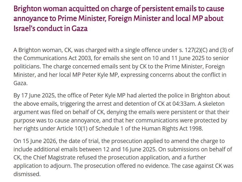 adamndsmith's tweet photo. If you take action against weapons manufacturers about Gaza you’re a terrorist

If you email your MP about Gaza then they’ll engage in lawfare for a year, you’ll be charged and sent to trial, with the prosecution offering no evidence https://t.co/gFWlB3HzuW