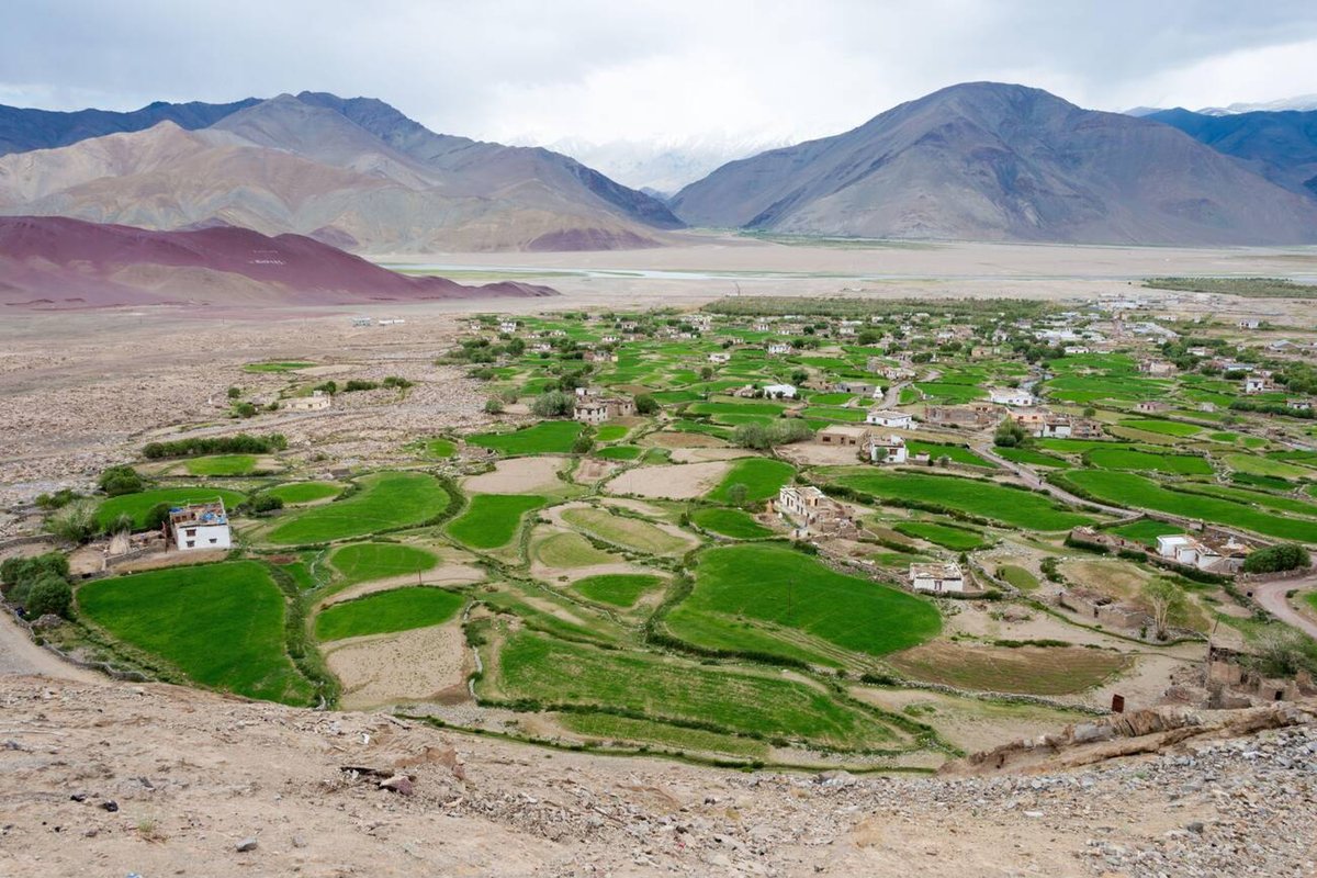 IndiaAesthetica's tweet photo. Nyoma village on the banks of Indus river in Leh, Ladakh  🌊🏘️🏔️🇮🇳 https://t.co/ipKuyCI7UH