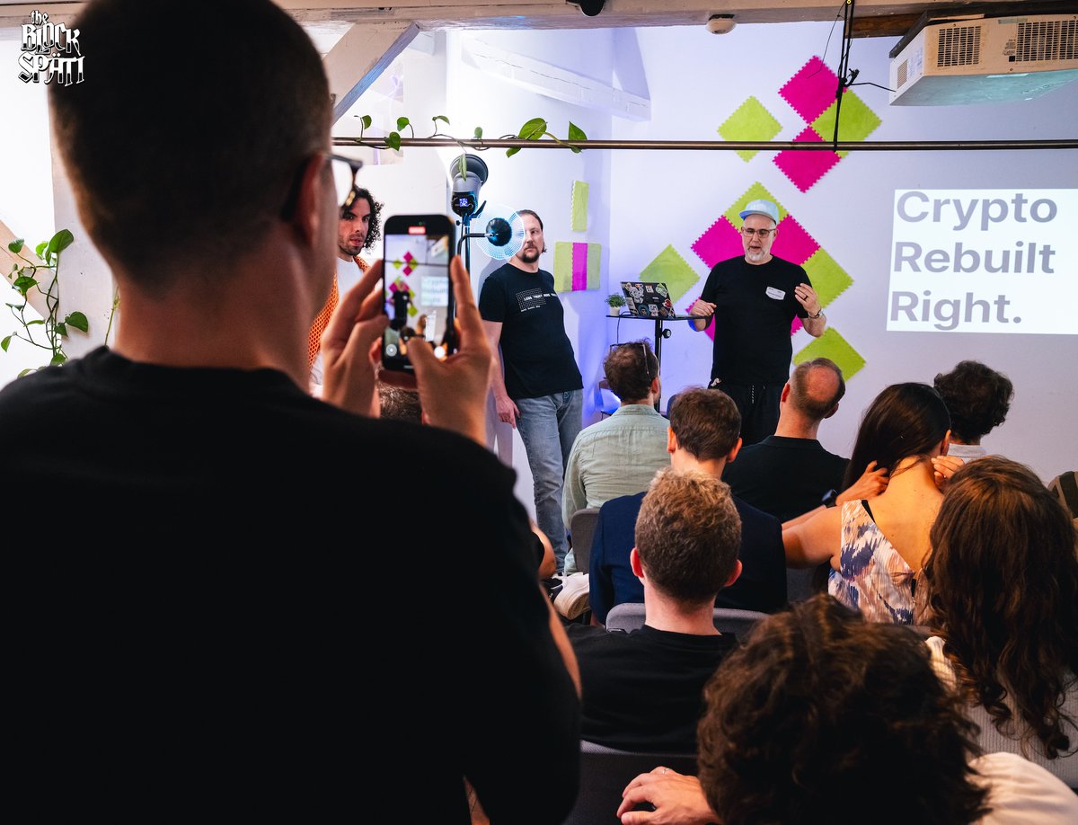 Bitwala's tweet photo. The Blockspäti by @joinwebzero and @Zcash is SO back! 3 days of crypto in Kreuzberg, starting tomorrow. We're on the Friday line-up with https://t.co/Yz9kdoClfW and @Greenminingbtc 

Last year looked something like this. Some of you were there. You know what you did.

This year: the bear market is squeezing, so we're talking about how to stay liquid without selling. 
One open debate. BUT, can it stay civil for longer than 5 minutes?

Only one way to find out. Join us: https://t.co/GoIA1kzDCw

PS: Show us your Bitwala account, leave with a free Visa Card.