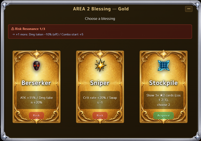 MindGate_dev's tweet photo. I realized I've never actually explained what MindGate is.
I've been posting characters and synergies this whole time.

So here's how the game works.

─────

① Choose your class

Three options: Commander, Sorcerer, Merchant.
Each has a different approach —
cycling your hand, merging and upgrading cards, or buying directly.

You also set your difficulty (Mind Layer) here.
Higher layers mean stronger enemies
and harsher starting conditions.

※ More classes coming!

─────

② Navigate the map

The map is randomly generated every run.
You move through a branching map, choosing your route.

Enemies come in normal and elite variants —
elites are riskier, but the rewards are greater.
Not all nodes are connected, so every path is a decision.

─────

③ Build between battles

Between combat nodes you'll find
events, shops, training grounds, and more.
Each offers different risks and rewards.

Add cards, remove cards…
Cutting is actually the core of this game.

─────

④ Choose a blessing after each area

Defeat the boss to advance to the next area.
At the entrance, you pick one blessing.

Some come with drawbacks —
but stacking multiple risks can unlock additional bonuses.

Clear all 4 areas and you win!

─────

That's the basic flow of MindGate.
There's a lot more to cover, but this is the overview.
Thanks for reading!

『MindGate』
Pool-building roguelike deckbuilder
#MindGate #indiegame #indiedev #roguelike #deckbuilder #gamedev