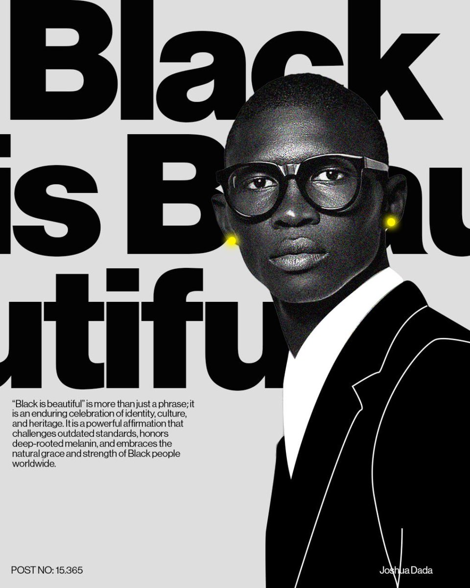 JoshuaDada20's tweet photo. Day 15 of 356 Days Poster Design Challenge
Poster Title: Black is Beautiful 

#black #poster #posterdesigncommunity #graphicdesign https://t.co/jN9nVyM3oQ
