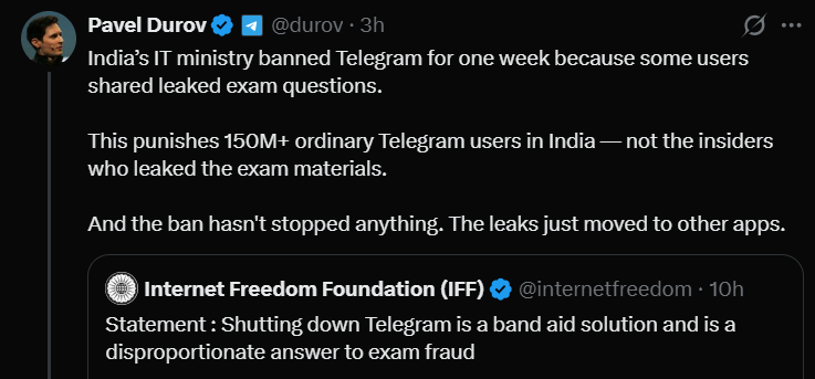 suhassandy02's tweet photo. Founder, CEO at @telegram https://t.co/7VZz1Wybk6