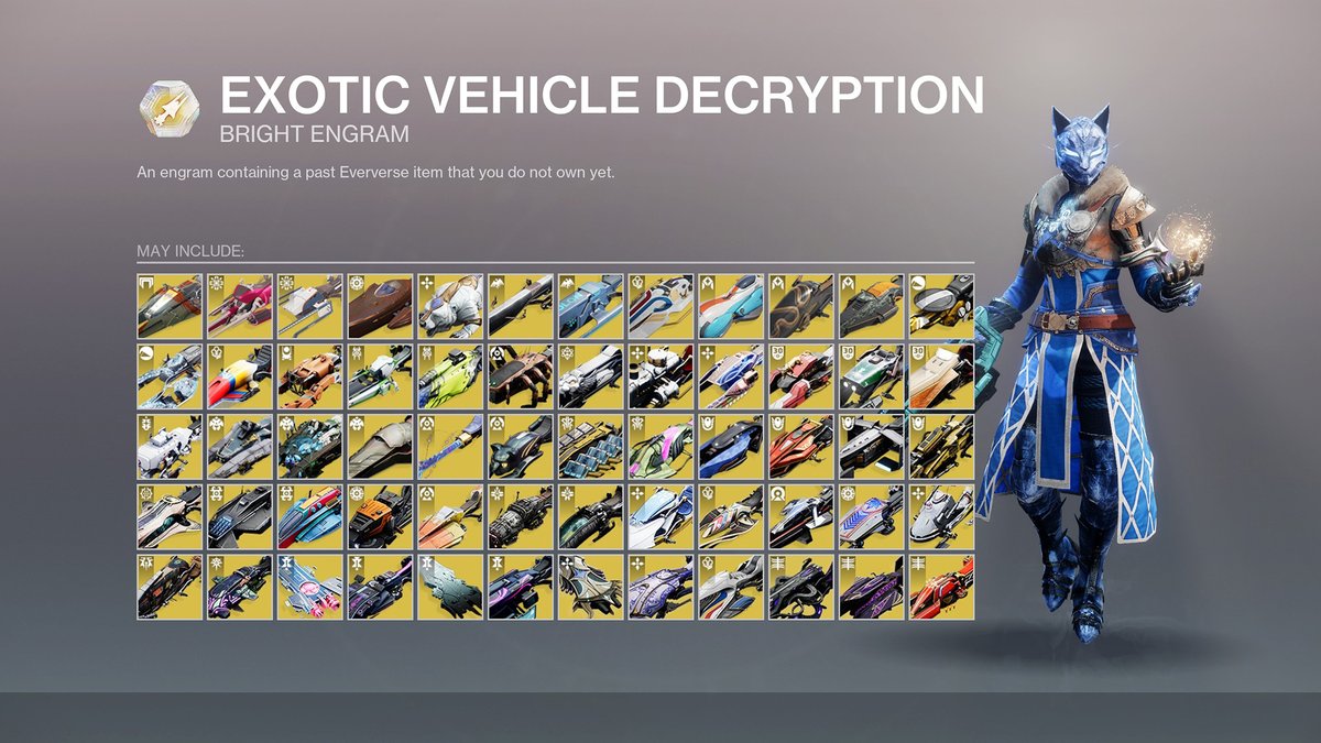 destinygamees's tweet photo. Usad un engrama luminoso y polvo luminoso para concentrar vuestra recompensa y conseguir diseños de armadura universales específicos de ranura, gestos excepcionales, diseños de arma excepcionales, accesorios, etc.

Recordad: concentrar engramas luminosos NO produce duplicados. https://t.co/2r1mqRI9Fz