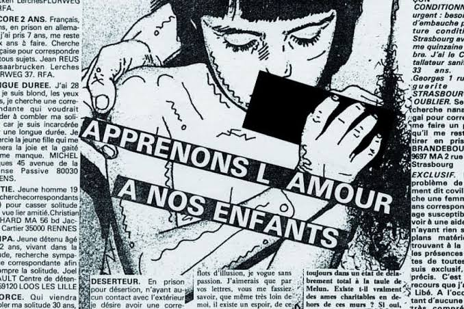 DisjoncteL40554's tweet photo. @cecile_marie14 @edwyplenel @ellensalvi @Mediapart Liberation n'a jamais proné la pedophilie ? Et ça c'est quoi ? Vous ne volkulez d'autres ? ouais l'education nationale est un did de pédo que ca vous pllaise ou non ? Et laisse mon pseudo tranquille, il ne fais pas de mal à personne. tcho la complice https://t.co/4Mj0cPR8rp
