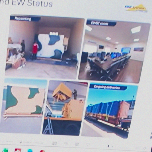 CaelumPugnator's tweet photo. #EW

🇲🇦🇮🇱| Footage appears to depict the delivery and repainting of a Moroccan electronic warfare (EW) shelter manufactured by Elbit Systems. The storage scenes may have been filmed at a BGE-operated base or facility. https://t.co/7wKLnQ1ywB