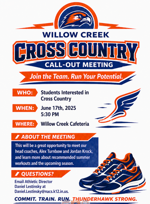 WCMSThunderhawk's tweet photo. REMINDER:  Cross Country Call Out Meeting Tomorrow!!!  #traditionstartsnow https://t.co/cTC3Hd8Pl7