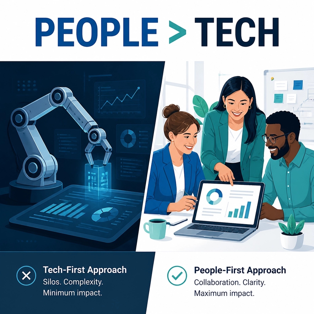 CollazoLurdez's tweet photo. Buying fancy tech to fix a broken culture is like putting a spoiler on a lawnmower. It looks fast, but you're still not getting anywhere. 🏎️💨
IT is about people, not just pixels. 🤝
#LurdezConsultingGroup #ITProjectManagement #PeopleFirst #TechStrategy https://t.co/2HQNAJNR8I