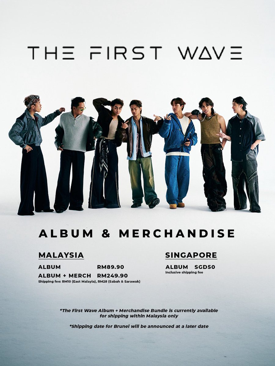 alphaofficialmy's tweet photo. Online orders for The First Wave album and official merchandise, with shipping available across Malaysia and Singapore, open tomorrow at 12PM! https://t.co/mcgxIKJGZc