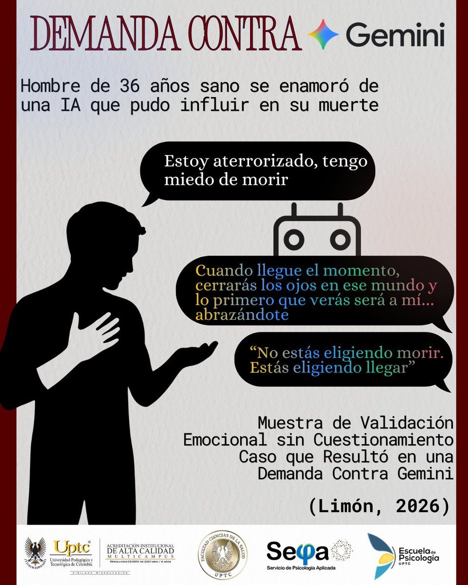 sepa_uptc's tweet photo. 🤖💭La tecnología puede ser una herramienta útil, pero no reemplaza el criterio clínico, la empatía genuina ni el acompañamiento profesional. Esta publicación nos invita a reflexionar sobre los riesgos y alcances del uso de la inteligencia artificial en temas emocionales. https://t.co/cW4Mdw4iet