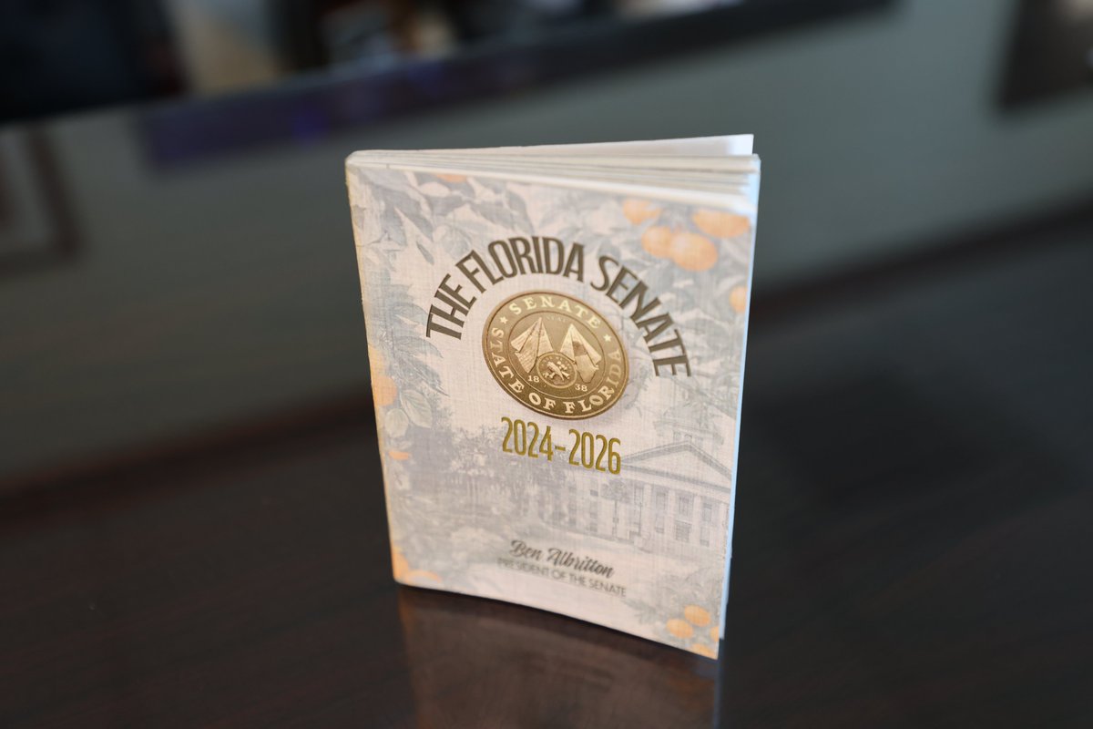 FLSenate's tweet photo. We were honored to contribute a mini version of our Senate Handbook to Florida's section of America's Time Capsule! Thank you @GovRonDeSantis &amp; @C_Farrill for the opportunity and @VeryBettsy for creating the mini handbook. 🇺🇸
https://t.co/0XVyzo3R63 https://t.co/Y9JrkHJi8T