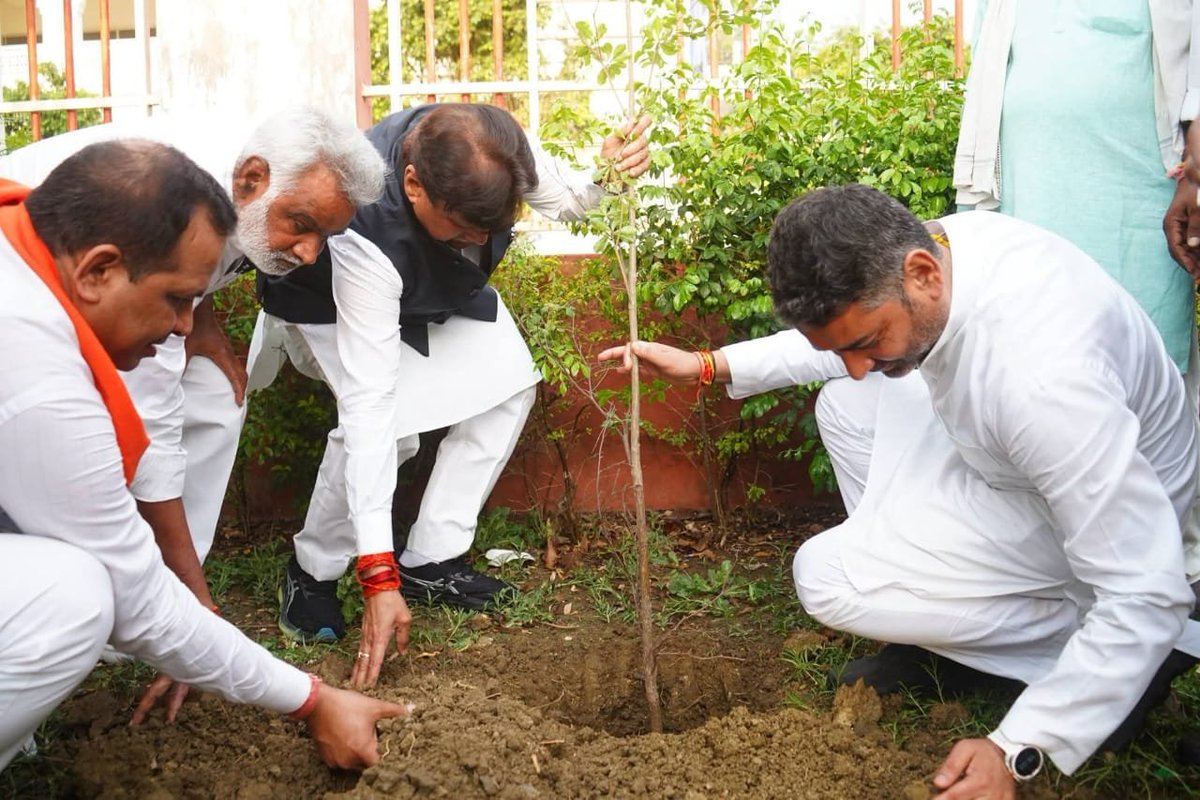 vikrambjpmp's tweet photo. आदरणीय प्रधानमंत्री श्री @narendramodi के सेवा, विकास एवं जनकल्याण को समर्पित सफलतम 12 वर्ष पूर्ण होने के उपलक्ष्य में आज रामपुर बघेलान विधानसभा क्षेत्र अंतर्गत सज्जनपुर मंडल के रामवन में आयोजित "एक पेड़ माँ के नाम" अभियान के अंतर्गत वृक्षारोपण कार्यक्रम में सहभागिता की। https://t.co/P9sv6xGvPl