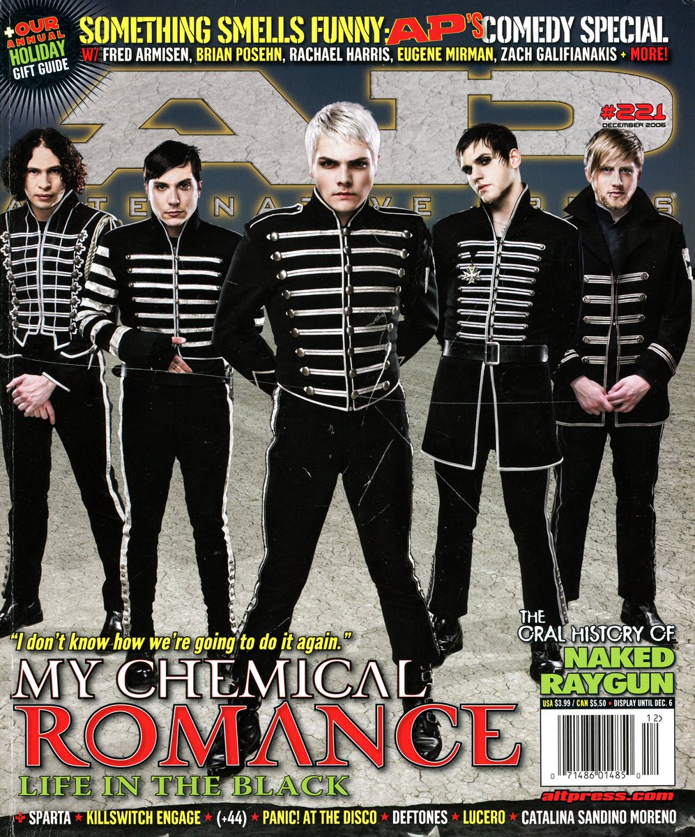The_MCR_Archive's tweet photo. My Chemical Romance for @AltPress Issue 221, December 2006 ⚜️ https://t.co/UzhQZMdcJF