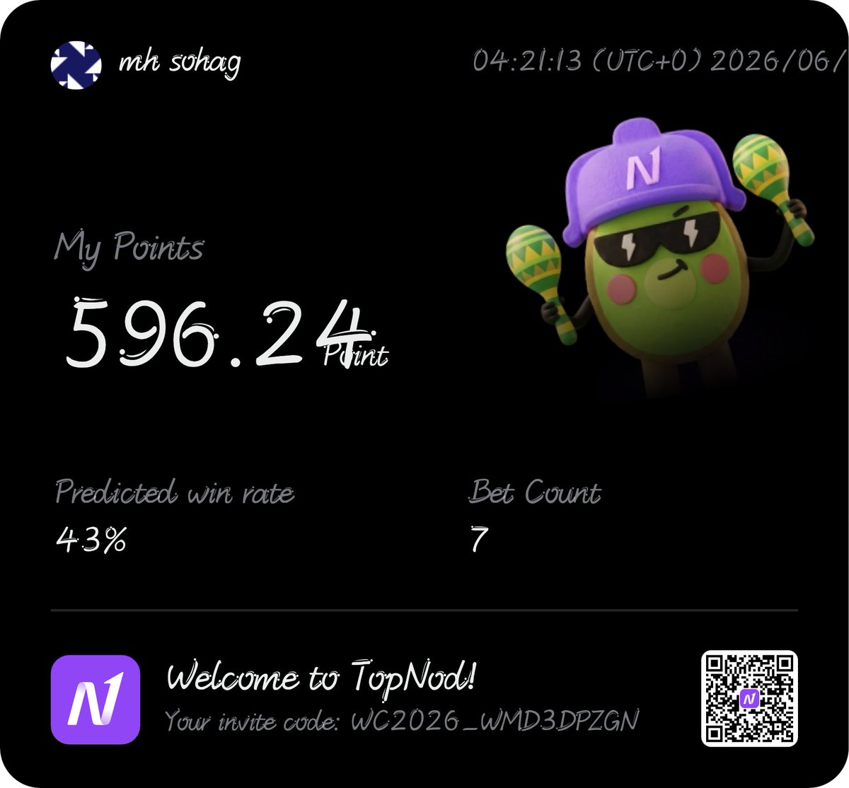 Arpon909's tweet photo. Just joined the 
@Top_nod

 Million Cup 🏆
Predicting World Cup matches to earn my share of $1,000,000.
Free to play — link below 👇
https://t.co/4FbjLayRHT
#TopNodMillionCup https://t.co/CN4PACpUcV