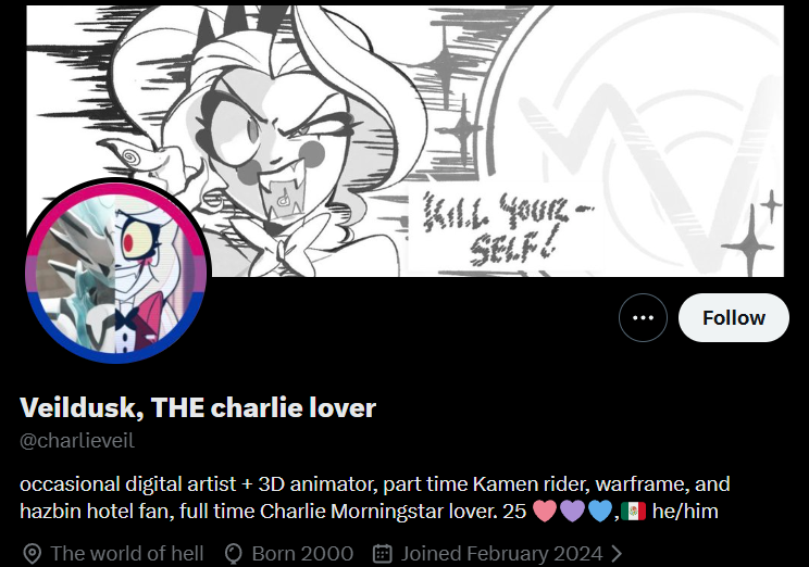 ballsloverd2's tweet photo. @ScarletNoct @charlieveil @haze_OSIC @AntoricoSucks It's that dude's own banner you are correct to call it pathetic. It is indeed not serious. https://t.co/ehrbvVpiF8