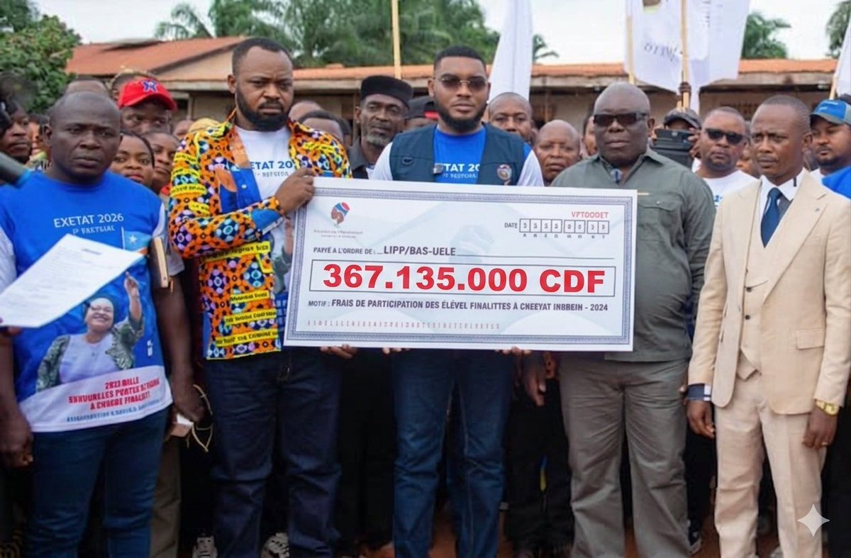 probasuele's tweet photo. #RDC #BasUele : Pour la 7ᵉ année consécutive, la sénatrice Carole Agito, via sa fondation, prend en charge les frais de participation de 4.769 finalistes du Bas-Uélé à l’#Exatat 2025-2026, une initiative reconduite à #Buta en présence des autorités prov. @education_gouv https://t.co/RxC1K8pRxE