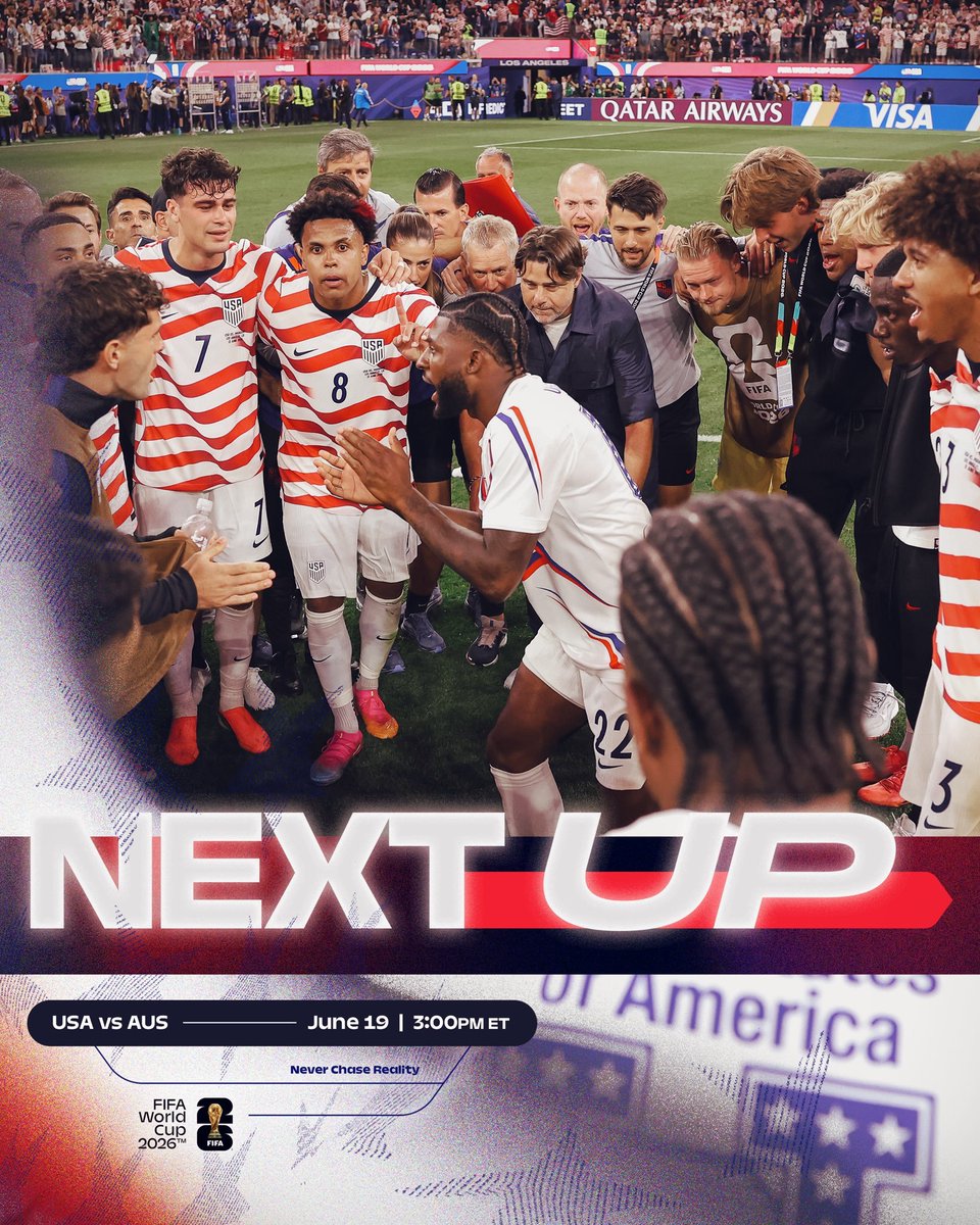 Sports's tweet photo. NEXT MATCHUP LOADING 🦅

The #UnitedStates will take on #Australia June 19 at 3pm ET https://t.co/Q7jS5nAdxr