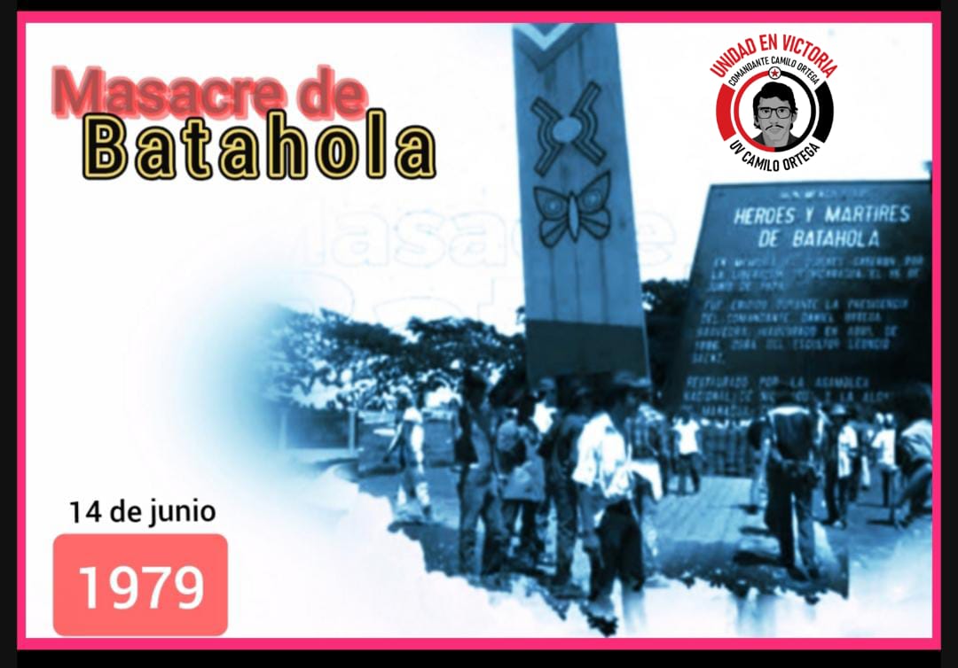 LobosR78124's tweet photo. 1979:
Gesta de los Héroes y Mártires de Batahola, en la cual fueron asesinad@s aproximadamente 180 compañer@s en el sector límite entre Batahola Norte y Sur.
Mueren en combate en distintos puntos de la ciudad de Managua. https://t.co/eiIBWT5Lpz