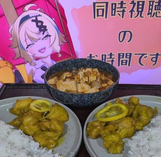 solidsock's tweet photo. Movie watch along with Take-chan! Me and Quincy will be having lemon chicken and mapo tofu for a late dinner this movie night! 🍋🍗 https://t.co/CP9cMJ3Smx