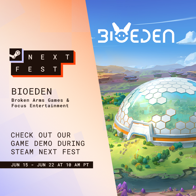brokenarmsgames's tweet photo. #BioEden is part of the Steam Next Fest, try out the demo and let us know your thougths ... Keeper will you join us in this mission? 🍃

https://t.co/Ytanl80iEU https://t.co/8ar06IBo1I