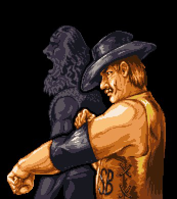allan_cheapshot's tweet photo. Stan Hansen and The Howling Spectre of Bruiser Brody, Super Fire Pro Wrestling Special (1994, SNES) https://t.co/xguOzd70QK