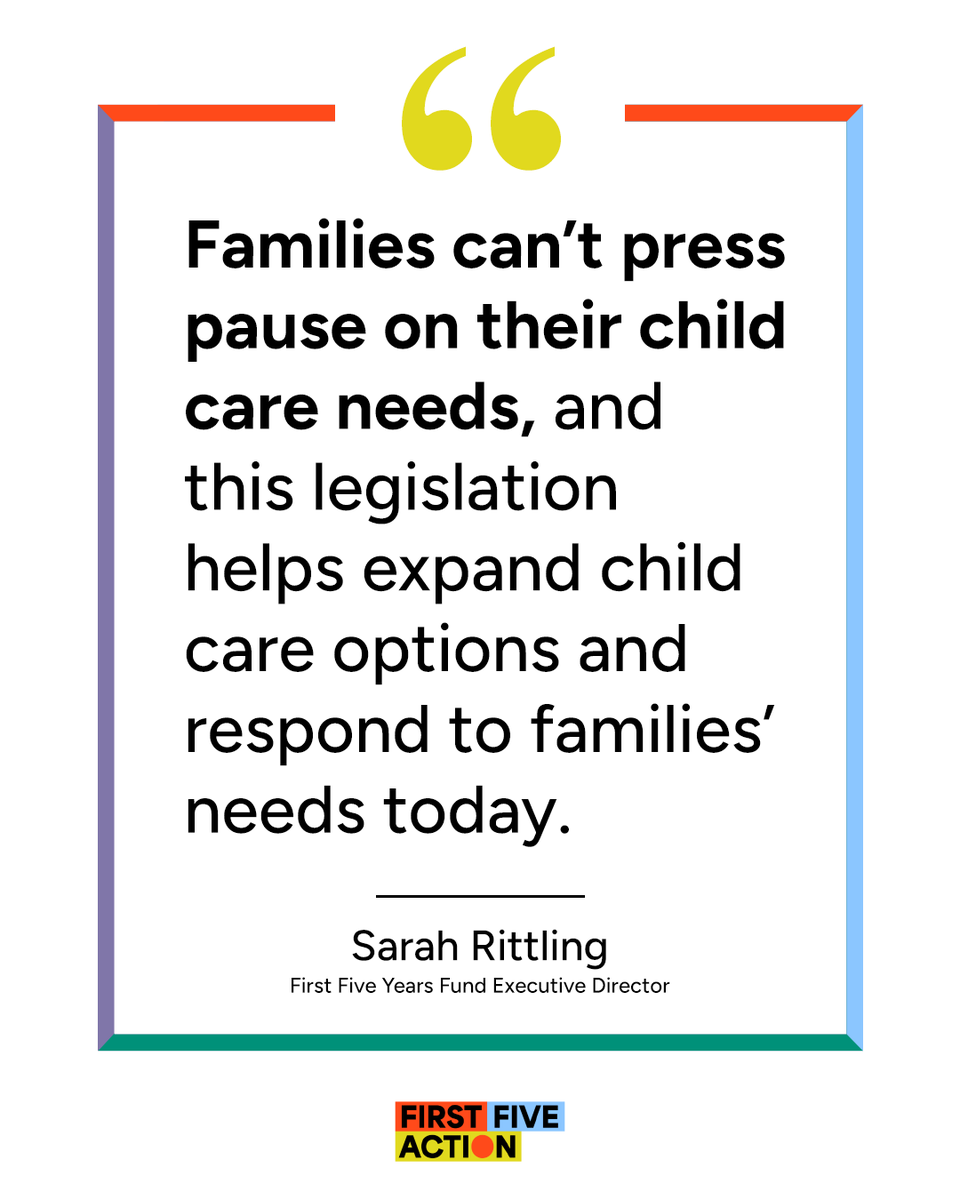 FirstFiveAction's tweet photo. "The legislation would create child care supply and facilities grants to help providers expand and improve care options, including funding for the renovation, repair, and construction of child care facilities." 

Read more:
https://t.co/zY8YeDpxek https://t.co/kMIayQQEBI