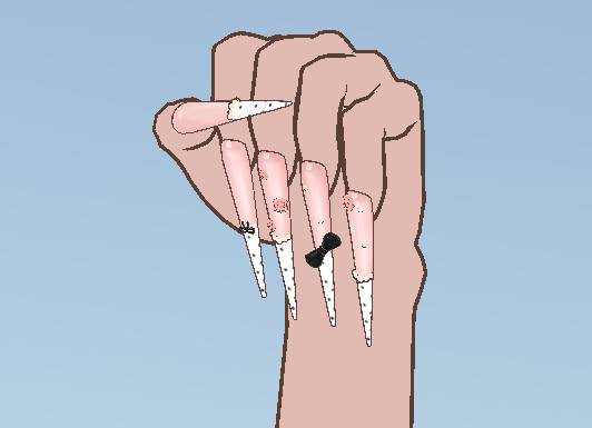 ILOVEDOGSTORE's tweet photo. 髪の毛こねつつ、なが～いネイルが指に刺さらないようなハンドサイン作ってる💅 https://t.co/KQmi64VY7M