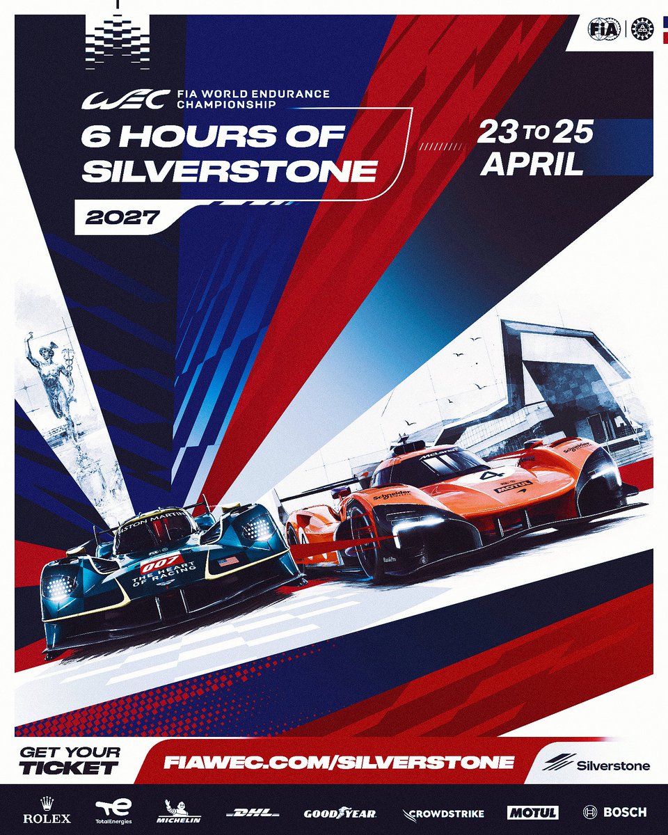 FIAWEC's tweet photo. Back at @SilverstoneUK in 2027 😍
 
It’s been eight years since we last raced there, and another chapter is set to be written in Silverstone’s long endurance racing history.
 
Tickets are on sale now 👉 https://t.co/oV1odxbfwi

Will you be joining us?
 
#WEC #6HSilverstone https://t.co/u7wzAB7fqX