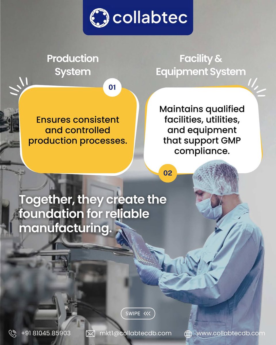 collabtec's tweet photo. A pharmaceutical facility is only as strong as the systems working behind it.

📞 +91 81045 85903
📧 mkt1@collabtecdb.com

#PharmaTechExpo #collabtec #Pharma #Engineering #Biopharma #cGMP #GxP #Cleanroom https://t.co/d7dZcUfR7z