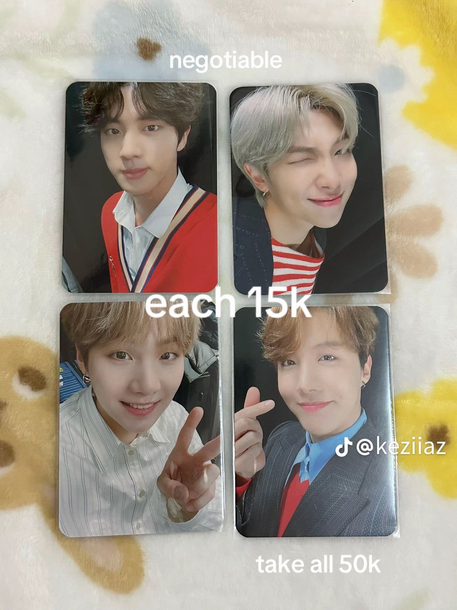 heenamonroll's tweet photo. ʚ want to sell / wts photocard bts ɞ

♡ jakarta, co by shopee only
✿ dm for the condi
❕negotiable

🏷 wts pc bts j-hope namjoon jin rm suga jungkook taehyung v jimin postcard official lfb ina https://t.co/TuO5Qew5U6