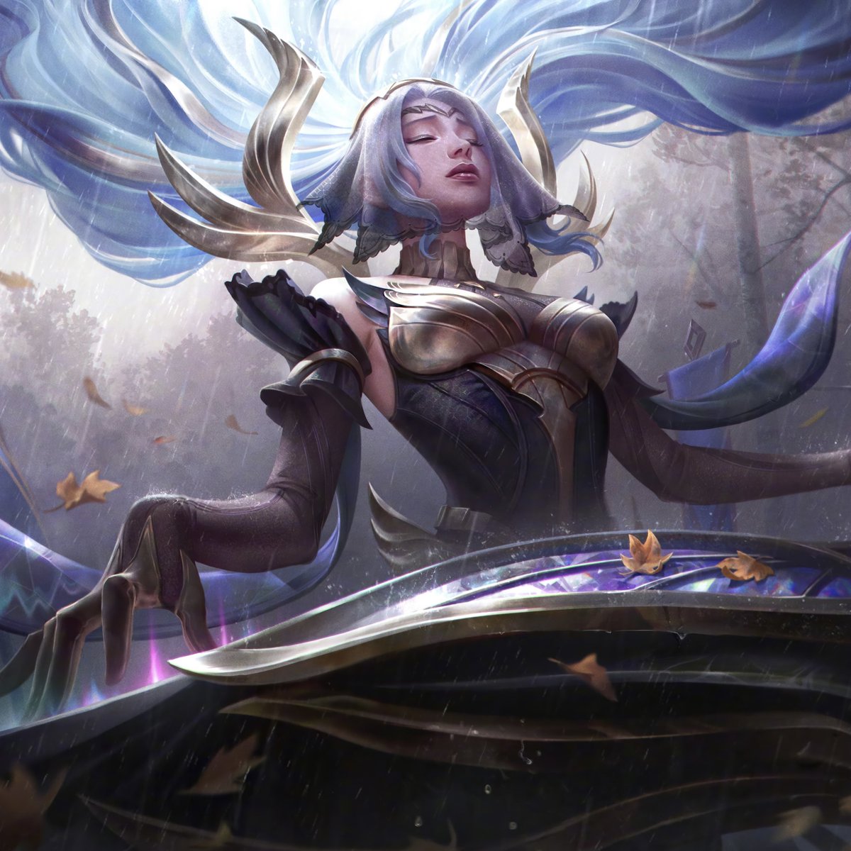 eviefoxiee's tweet photo. prestige requiem sona inspired nails💜 https://t.co/NGieUjSeup