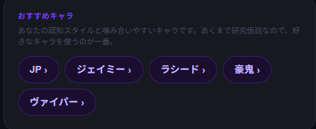 Rocl4y's tweet photo. 私の格ゲー認知タイプは【ENFP・発想家型】でした！
認知スタイル：直感×発想
#格ゲー認知診断 #StreetFighter6

嵐だすか。 https://t.co/vv95IYKmQX